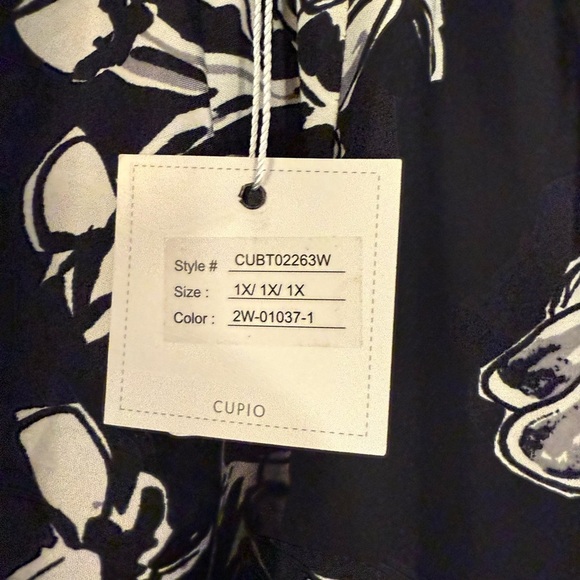 Cupio Black and Cream Midi A-Line Skirt - Picture 3 of 4